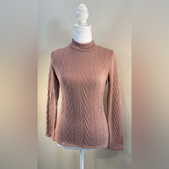 Ginger G Pink Mock Neck Sweater - Picture 6 of 12